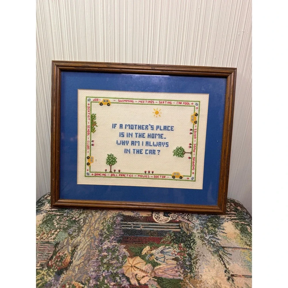 Vintage Framed Cross Stitch 